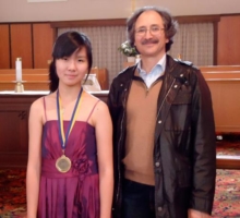 Angeni Wang with BCRMTA Highest Mark Medal for her ARCT Diploma Piano Exam
