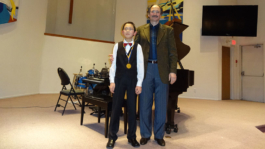 William Lu with BCRMTA Highest Mark Medal for his ARCT Diploma Piano Exam