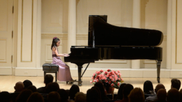 Carolyne Yu performing in Carnegie Hall, New York at the Gala Concert of Protégé Competition winners